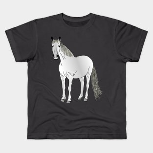 Horse (white/grey south of France Camargue) Kids T-Shirt